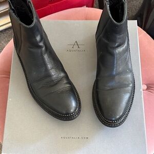 Aquatalia Sleek Black Boots